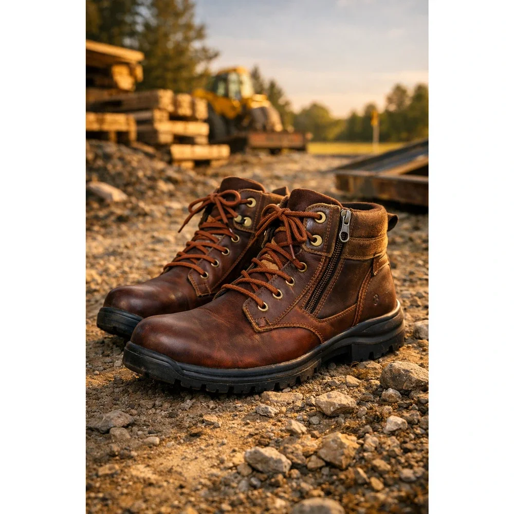 Anodyne Work Boots Men’s Size 13 Brown Leather Lace‑Up Durable Comfort
